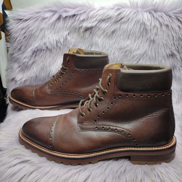 Warfield & Grand Portola Ankle Brown Leather Cap Toe Oxford Boots Mens Size 11 main image 7